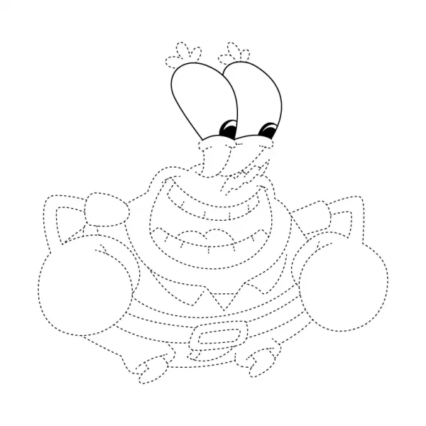 Cheerful Mr. Krabs Tracing Page