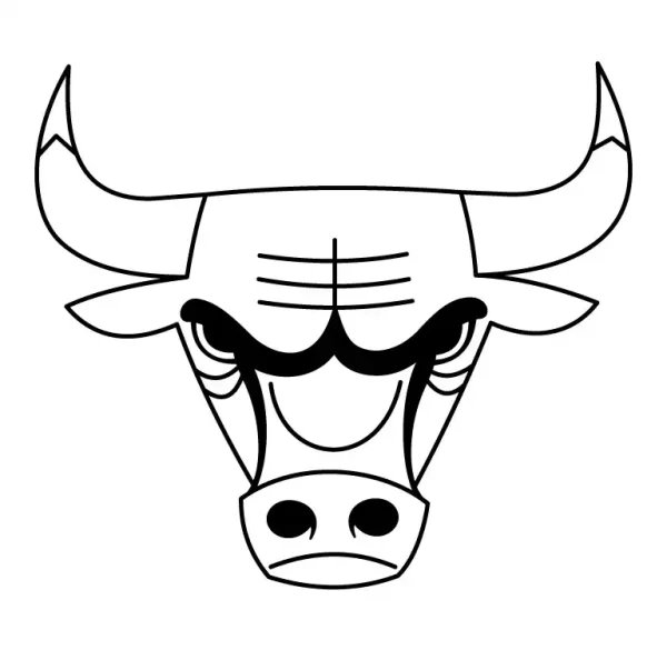 Chicago Bulls Logo Coloring Page
