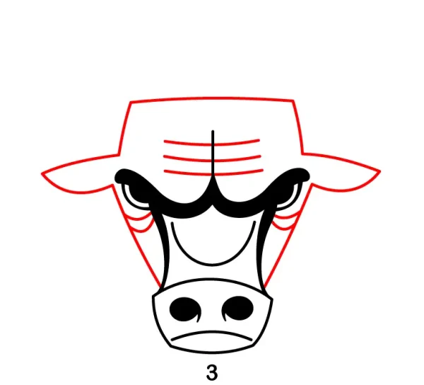 Chicago Bulls Logo Step 3