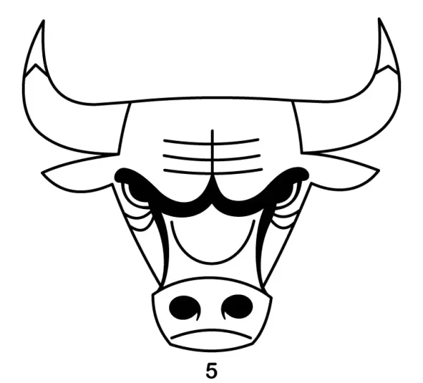 Chicago Bulls Logo Step 5