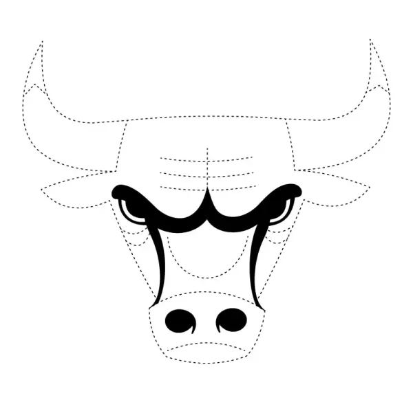 Chicago Bulls Logo Tracing Page