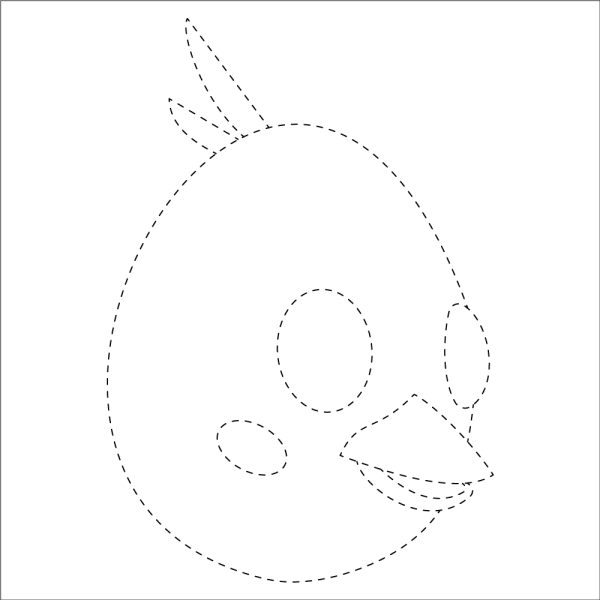 Chick Egg Tracing Page