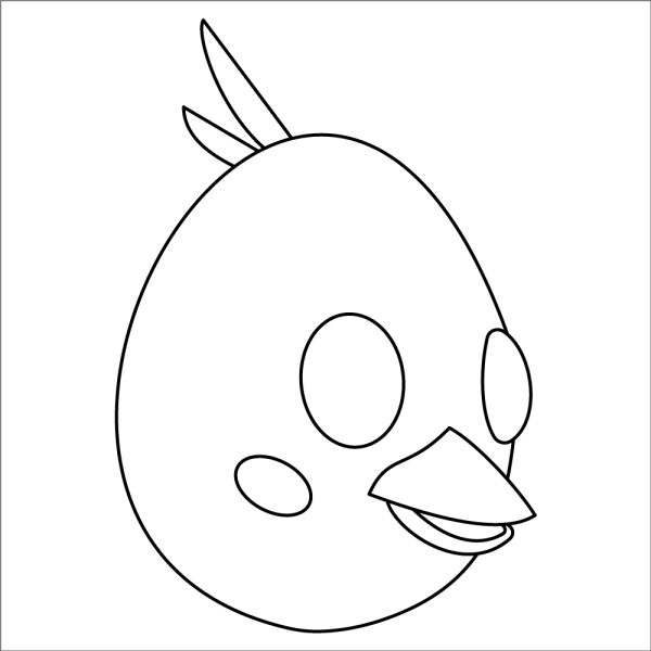 Chick Egg Coloring Page