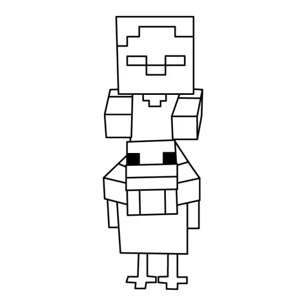 Chicken Jockey Coloring Page