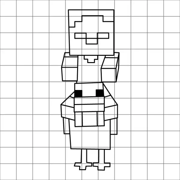 Chicken Jockey Drawing Grid