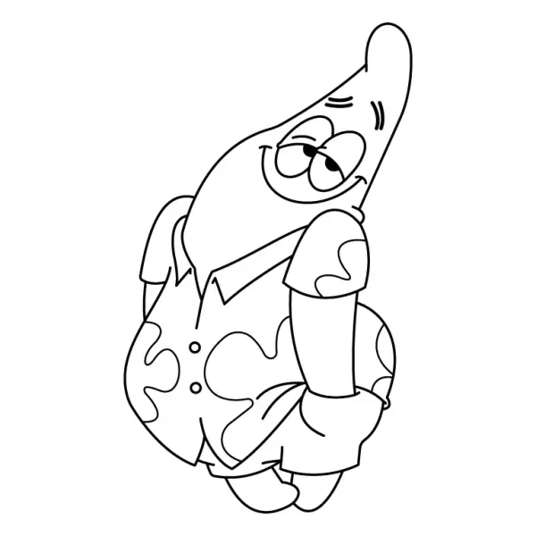 Cool Patrick Coloring Page