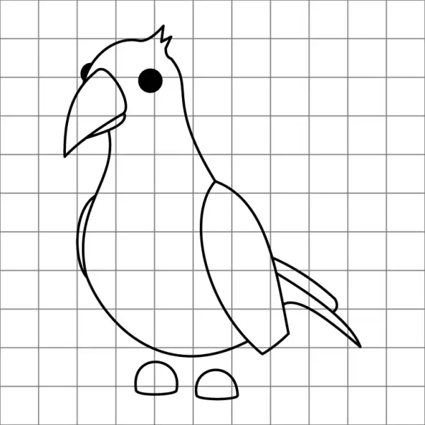 Crow Drawing Grid