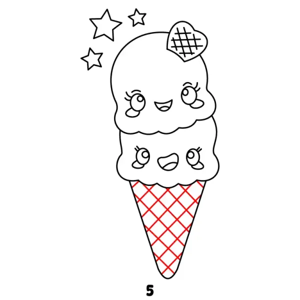 Cute Ice Cream Step 5