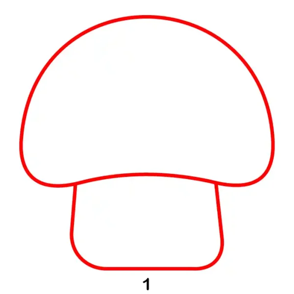 Cute Mushroom Step 1
