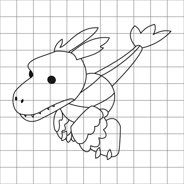 Deinonychus Drawing Grid