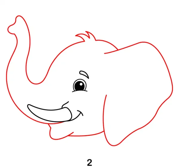 Cute Elephant Step 2