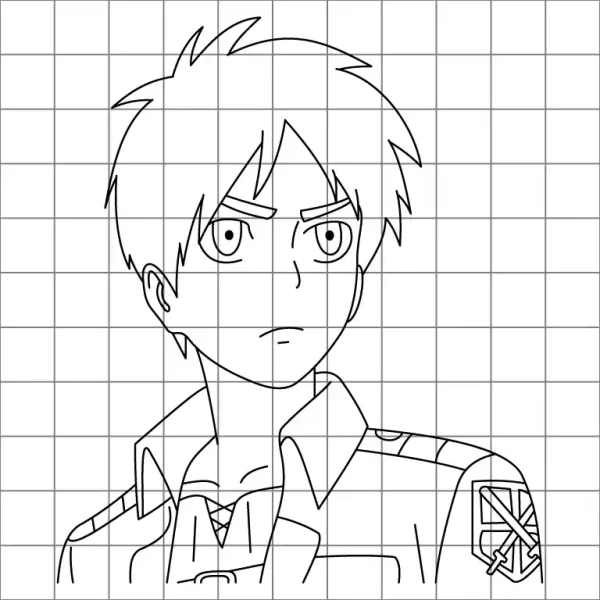 Eren Yeager Drawing Grid