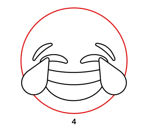 Face With Tears Of Joy Step 4