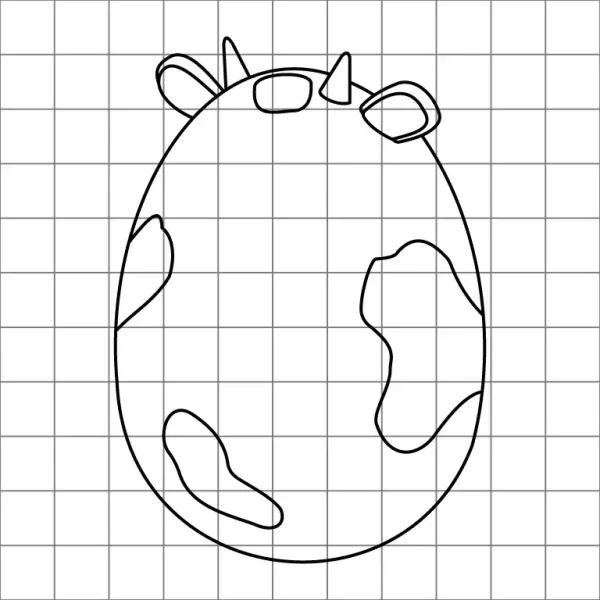 Farm Egg Drawing Grid