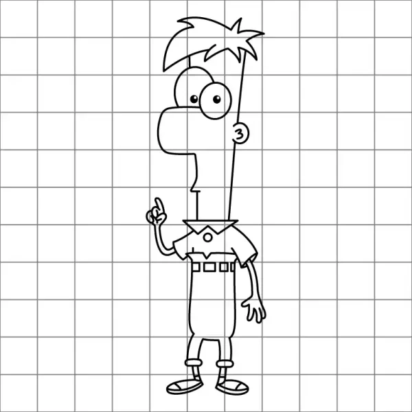 Ferb Fletcher Drawing Grid