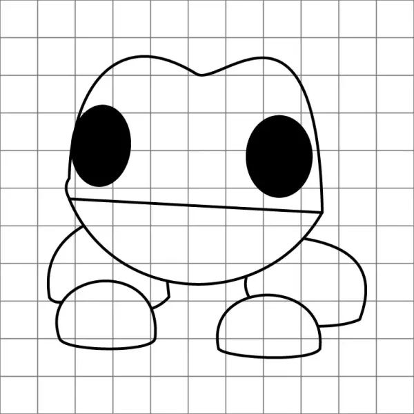 Frog Drawing Grid