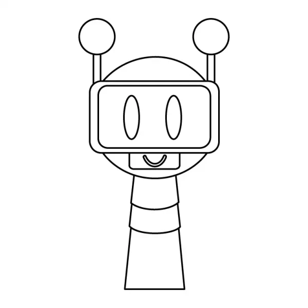 Fun Bot Coloring Page