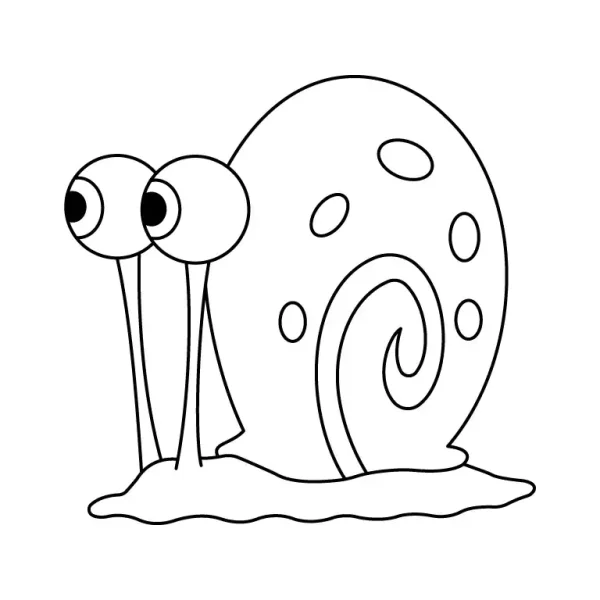 Gary The Snail Coloring Page