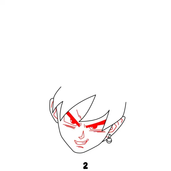 Goku Black Action Pose Step 2