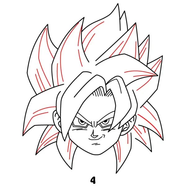 Goku SSJ 4 Chibi Step 4
