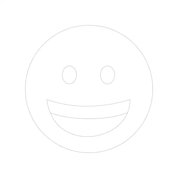 Grinning Face Emoji Trace By Image Page