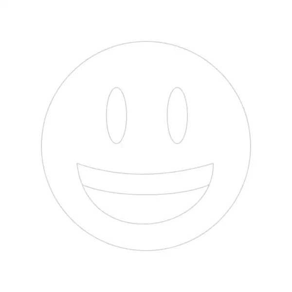 Grinning Face With Big Eyes Emoji Trace By Image Page