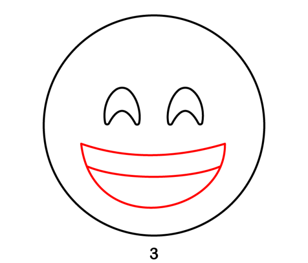 Grinning Face With Smiling Eyes Emoji Step 3
