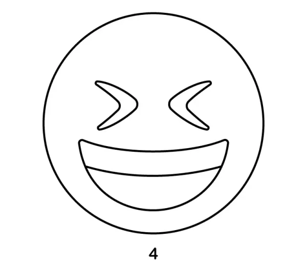 Grinning Squinting Face Emoji Step 4