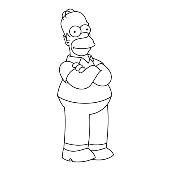 Homer Simpson Coloring Page