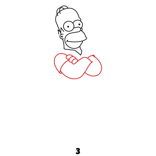 Homer Simpson Step 3