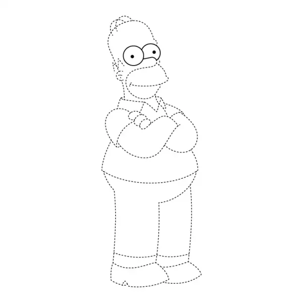 Homer Simpson Tracing Page
