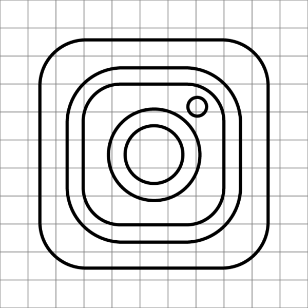 Instagram Logo Drawing Grid