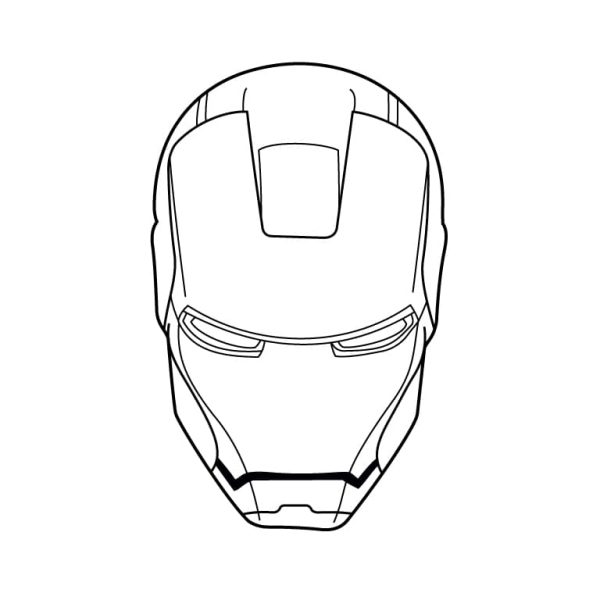 Iron Man Mask Coloring Page