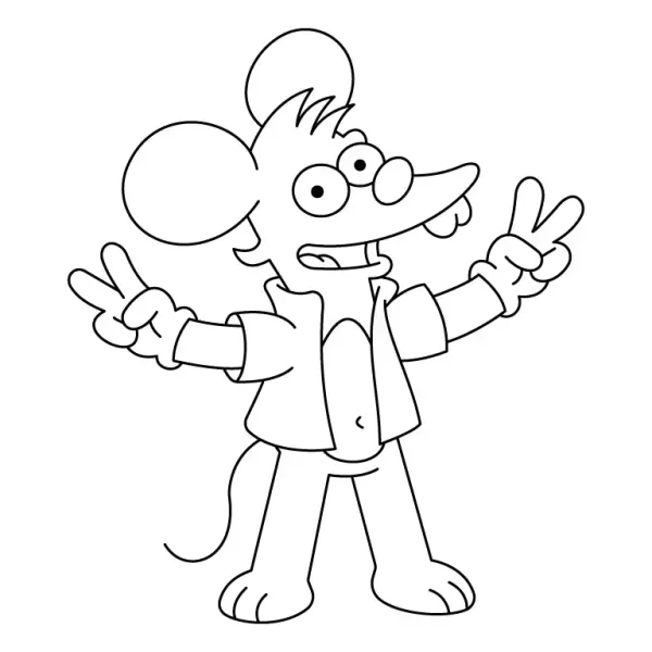 Itchy Coloring Page