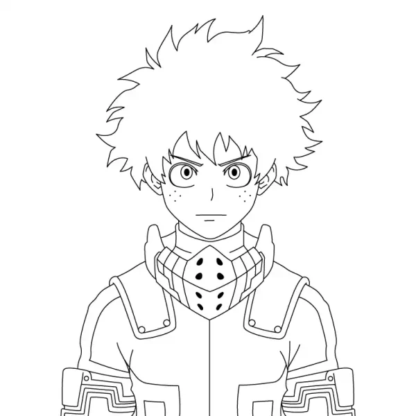 Izuku Midoriya Coloring Page