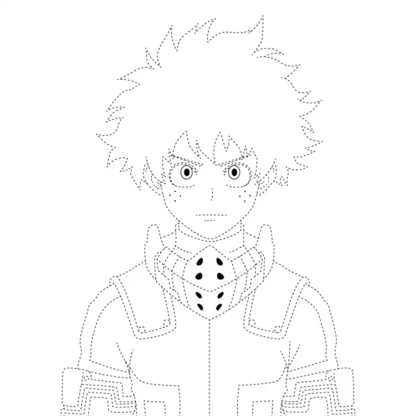 Izuku Midoriya Tracing Page