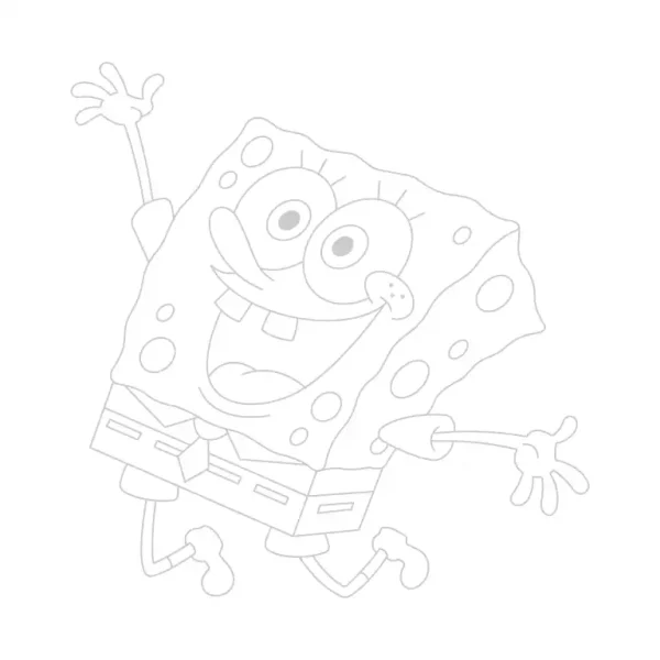 Joyful Spongebob Trace By Image Page