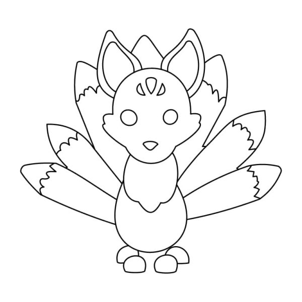 Kitsune Coloring Sheet