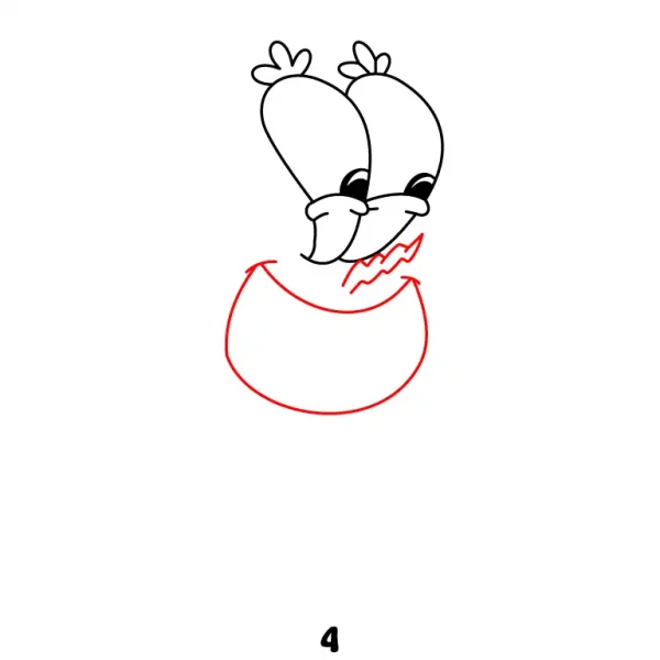 Cheerful Mr Krabs Step 4