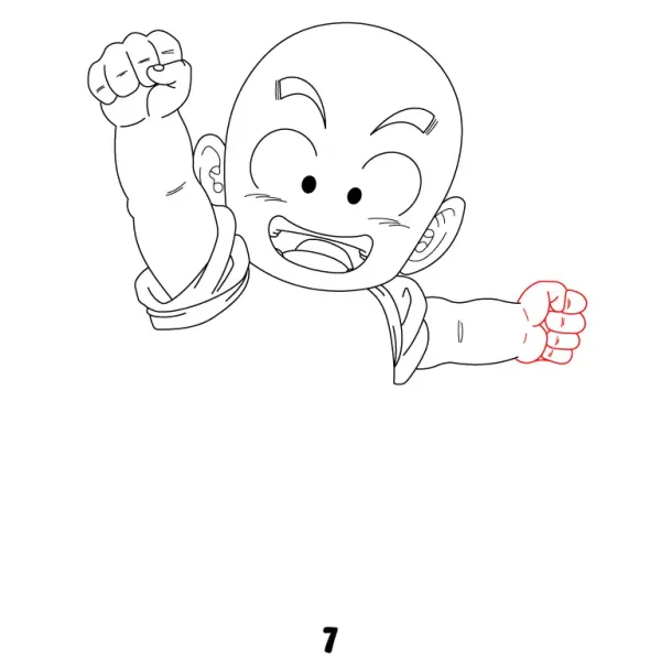 Krillin Monk Step 7