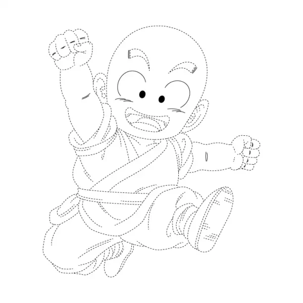 Krillin Monk Tracing Page