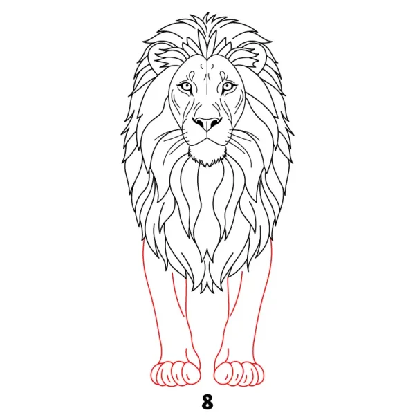 Lion Step 8