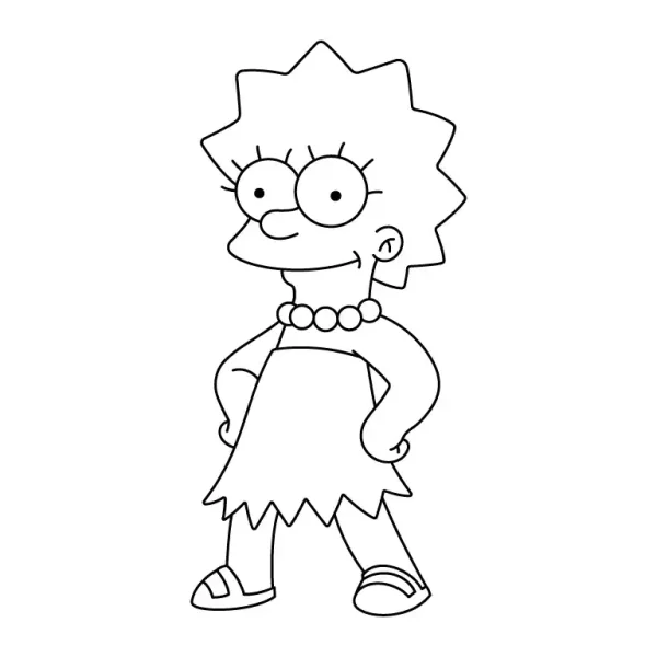 Lisa Simpson Coloring Page