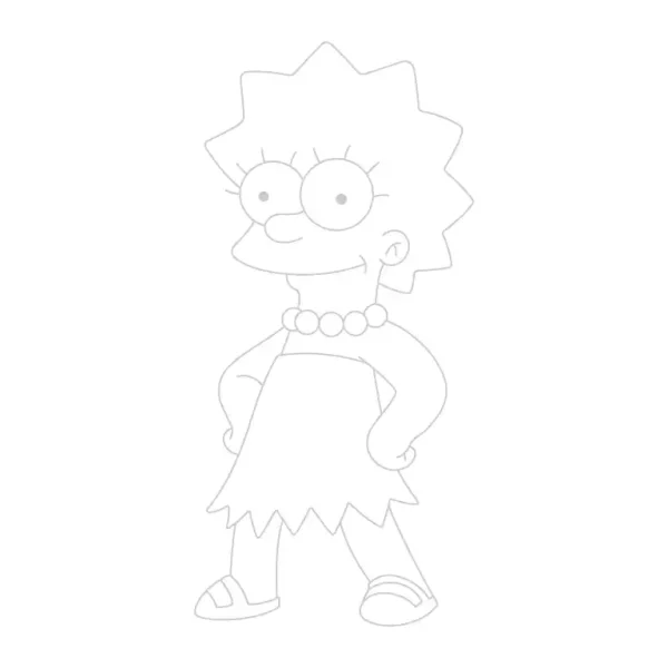 Lisa Simpson Trace By Image Page