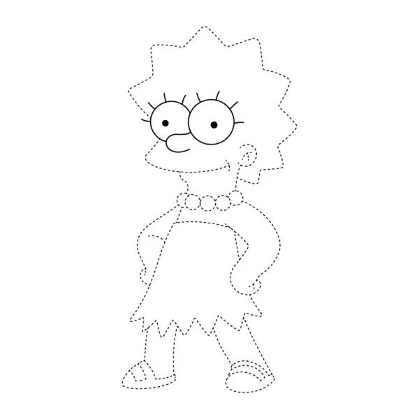 Lisa Simpson Tracing Page