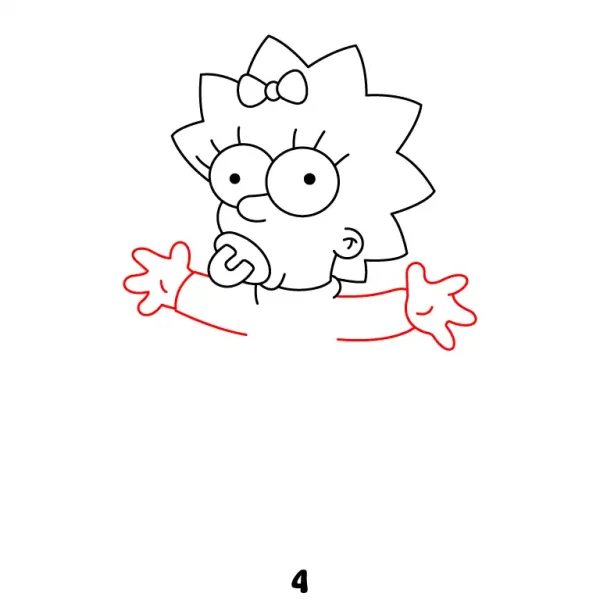 Maggie Simpson Step 4