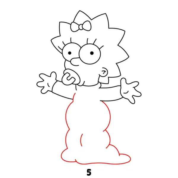 Maggie Simpson Step 5