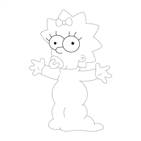 Maggie Simpson Tracing Page