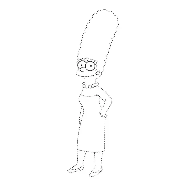 Marge Simpson Tracing Page