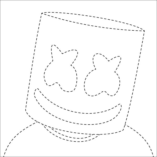 Marshmello Tracing Page